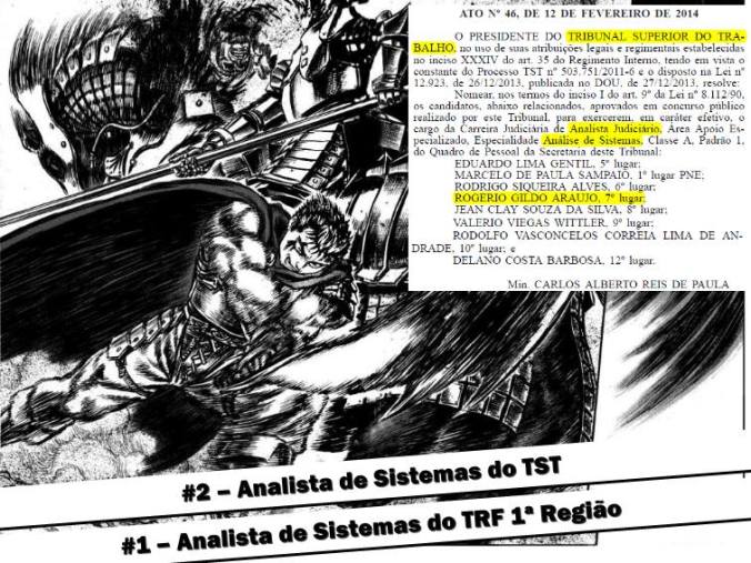 Hora da colheita #2: Analista de Sistemas do TST